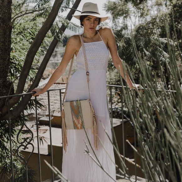 Manos Zapotecas Handbags - Handmade Leather and Wool Fringe Purse